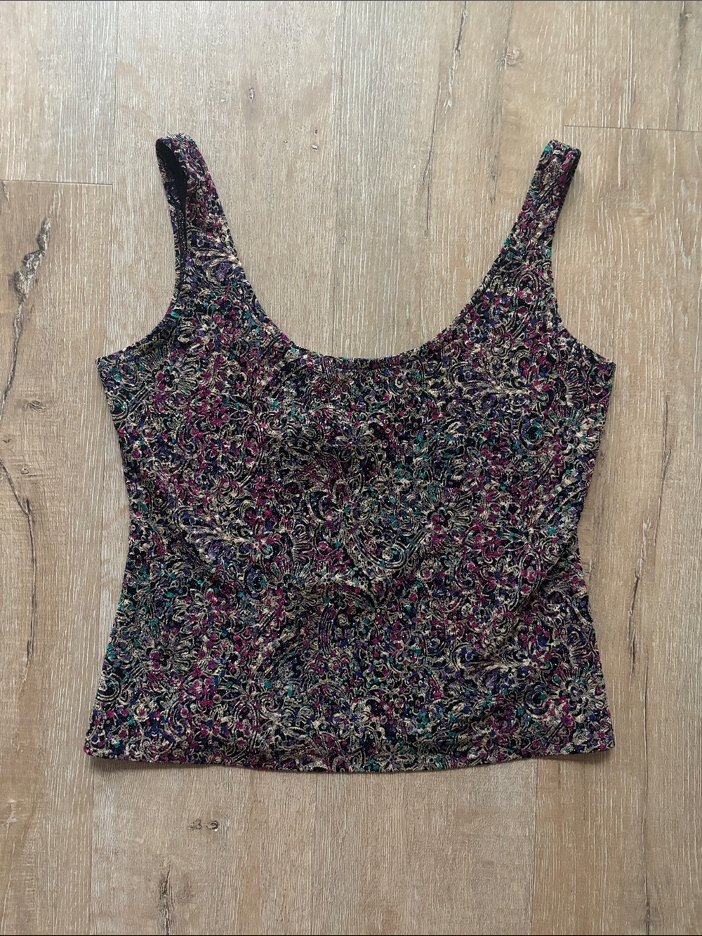 NWT Macy's Multi-Color Sparkly Scoop Neck Tank Top